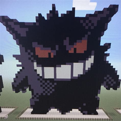 Minecraft pixel art! Gengar by EdstravagantArt on DeviantArt