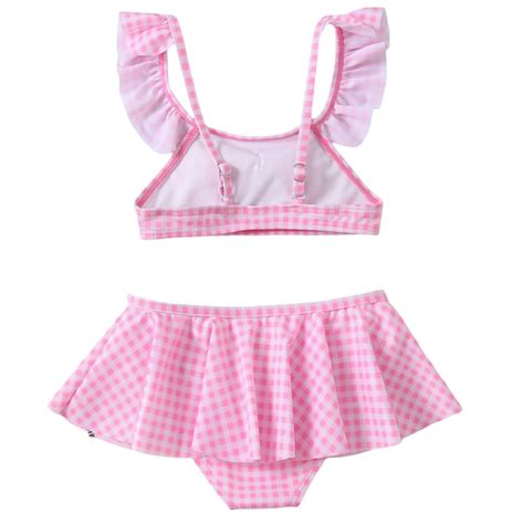 Hienoo Big Girls Bikini Swimsuit Plaid Ruffle Bow Beach Bathing Suit Swimwear Piece Walmart