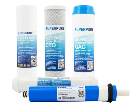 SUPERPURE 5 Stage Reverse Osmosis Filter Set Dupont Membrane