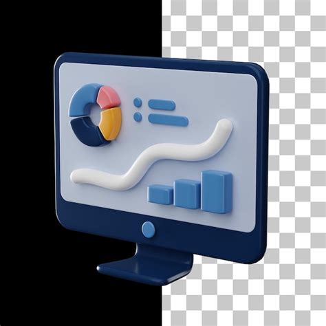 Premium Psd Computer Analytics D Icon