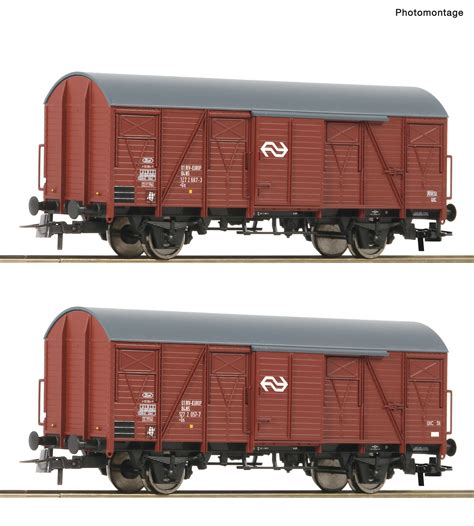 Roco HO 6600151 2 piece set: Covered goods wagon NS era IV DC 2025 New ...