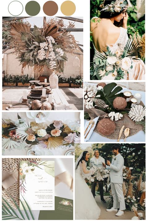 Mustard Rust Green And White Wedding Color Palette Beige Wedding