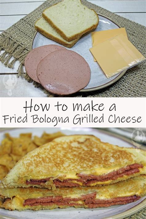 Fried Bologna Grilled Cheese Sandwich | Through the Cooking Glass