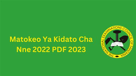 Matokeo Ya Kidato Cha Pili Mkoa Manyoni 2022 2023 Necta Ftna Results