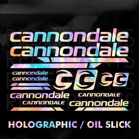 Cannondale Holographic Oil Slick Bike Vinyl Sticker Decal For