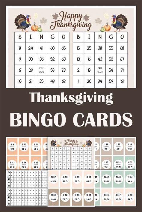 Thanksgiving bingo cards printable – Artofit