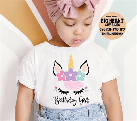 Unicorn Svg Png  Dxf Unicorn Birthday Girl Svg Unicorn Etsy