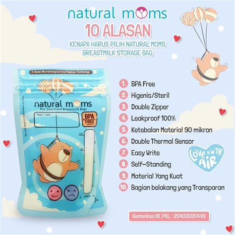 Jual Kantong Asi Natural Moms Breastmilk Storage Bag Ml Double