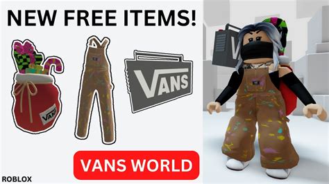 How To Get All New Free Items In Vans World Vans Artist Overalls