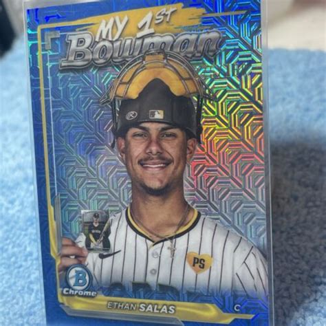 Bowman Chrome Mega Ethan Salas My St Mojo Blue Refractor Ebay