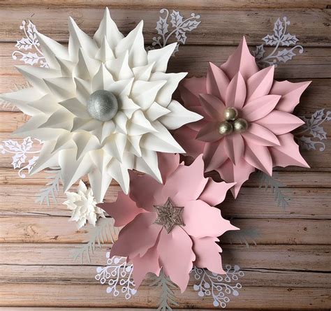 Stunning Soft Pink And White Poinsettias