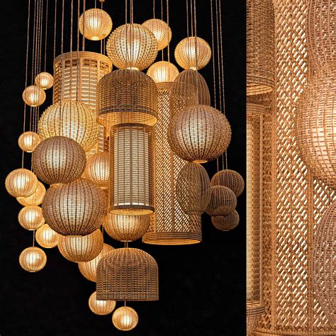 Rattan Pendant Lighting 3d Cgtrader