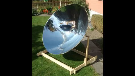 How To Build A Solar Cooker With Parabolic Reflector Part Youtube