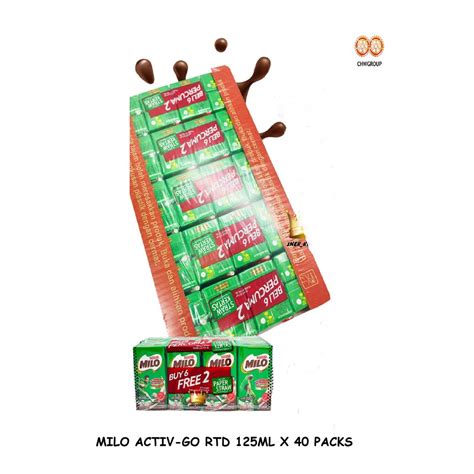 Nestle Milo Activ Go Uht Chocolate Drink Malt Milo Kotak Minuman Coklat