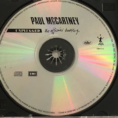 CD PAUL McCARTNEY 1991 Unplugged The Official Bootleg Banca Do Rock