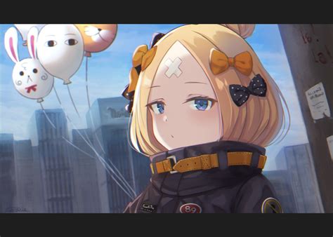 Abigail Williams Fate Grand Order Bandaid Blonde Hair Blue Eyes Bow