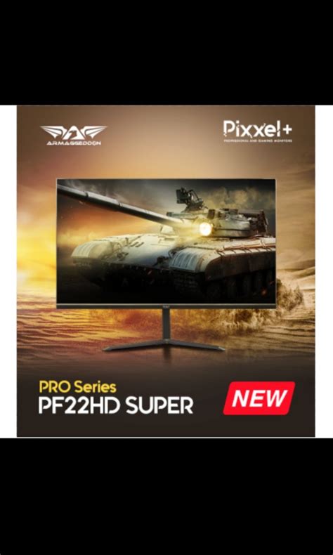 Armaggeddon Gaming Monitor Pixxel Pro PF22HD 22 AHVA Panel Hitam