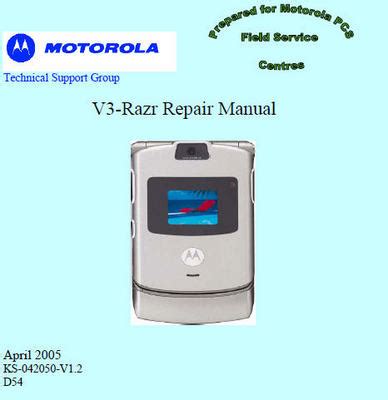 Motorola Razr V3 Cell Phone Service Manual - Download Manuals