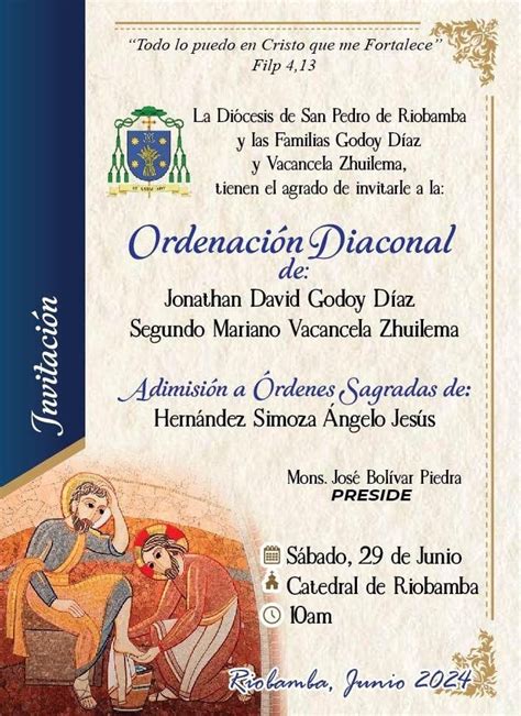 Invitaci N A Ceremonia Ordenaci N Diaconal