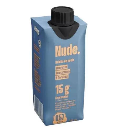 Kit6x Bebida Vegetal Proteica aveia Caramelo sal Nude 250ml Frete grátis