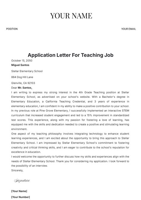 Free Job Application Letter Templates And Examples Edit Online And Download