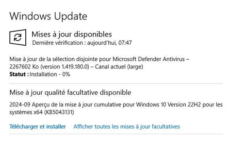 Windows 10 la mise à jour KB5043131 introduit 9 améliorations et