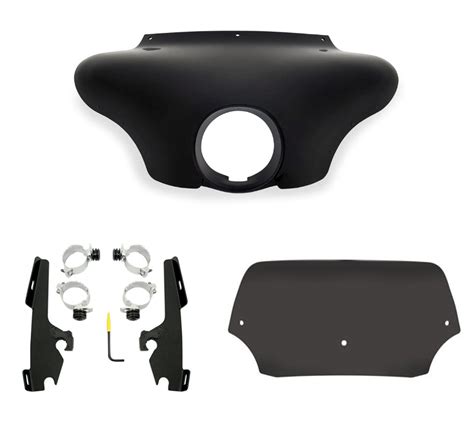 Memphis Shades Batwing Fairing 9 Windshield Black Smoke Mount Kit Har American Classic Motors