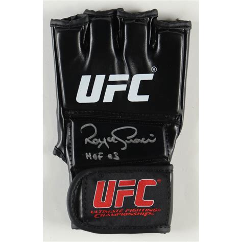 Royce Gracie Signed Ufc Glove Inscribed Hof 03 Pa Pristine Auction