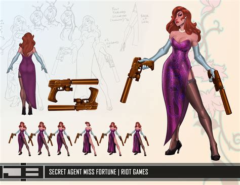 Artstation Secret Agent Miss Fortune Asset Sheet