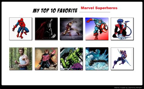 My Top 10 Marvel Heroes by KessieLou on DeviantArt