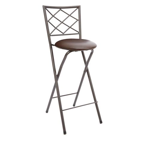 Mainstays Cheyenne Diamond X Back Folding 30 In Bar Stool Brown