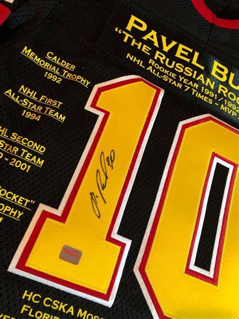 9 LIMITED EDITION PAVEL BURE SIGNED CAREER STATS CANUCKS JERSEY #125/ ...