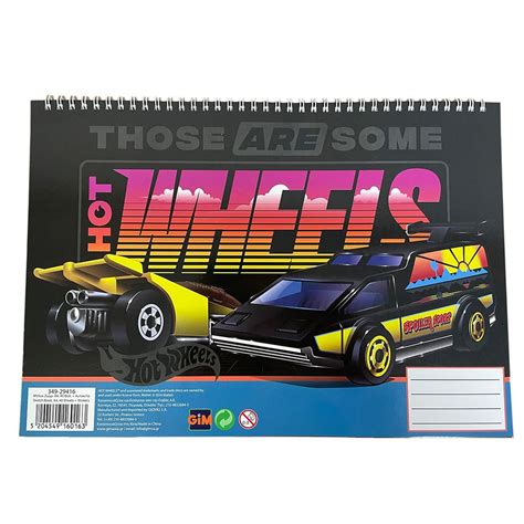 Gim Μπλοκ Ζωγραφικής x Φύλλων Και Stickers Hot Wheels