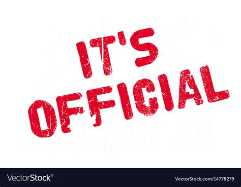 It S Official Rubber Stamp Royalty Free Vector Image