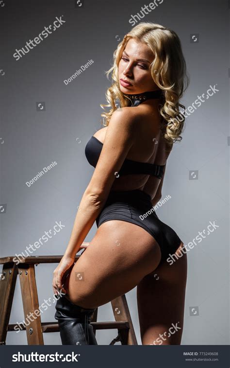 Beautiful Girl Blonde Sexy Lingerie Boots Stock Photo 773249608 Shutterstock