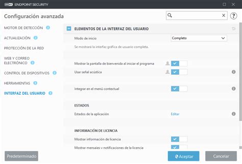 Elementos De La Interfaz Del Usuario Eset Endpoint Security Ayuda