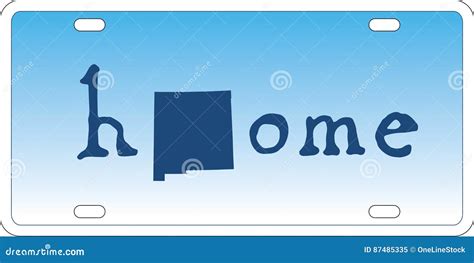 New Mexico State License Plate Vector Stock Vector - Illustration of ...