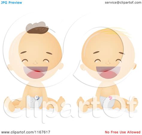 Cartoon of Babies Laughing - Royalty Free Vector Clipart by BNP Design Studio #1167617