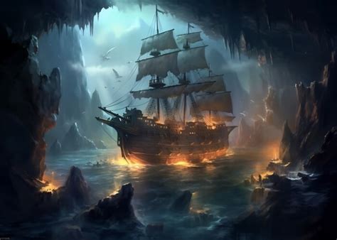 Ghost Pirate Ship Wallpaper