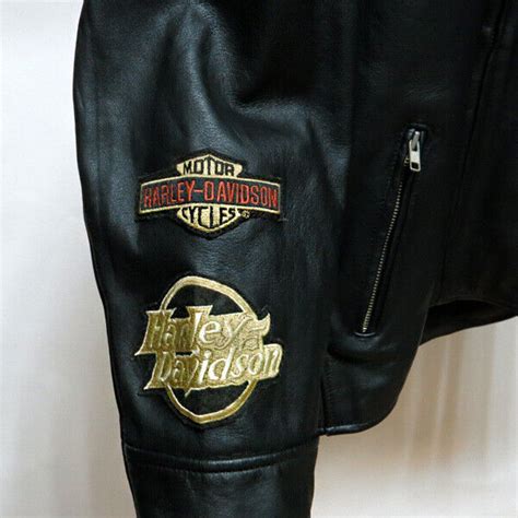 Harley Davidson Biker Rider Motorcycle Leather Jacket Gem