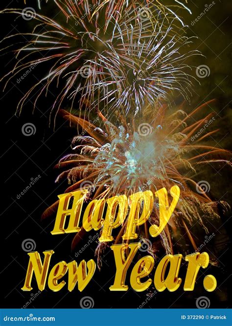 Happy New Year With Fireworks Stock Illustration Illustration Of