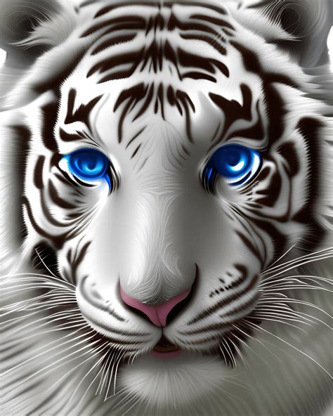 White Tigers With Blue Eyes Wallpaper