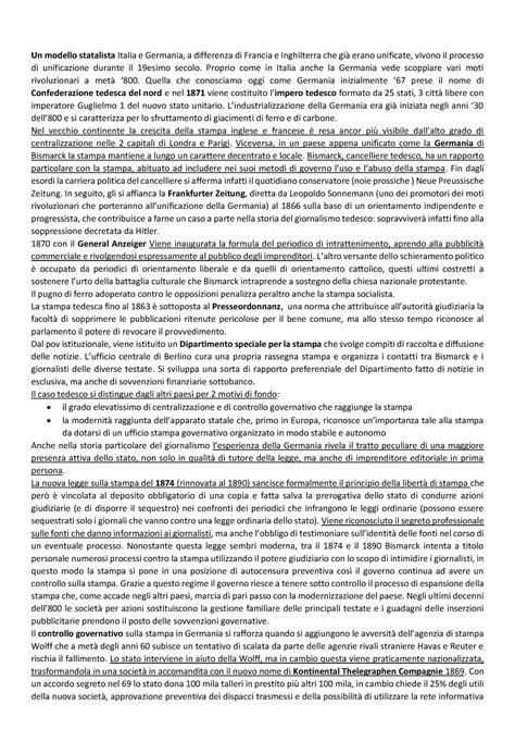 Giornalismo Seconda Parte Esame Riassunto Libro Integrato Con