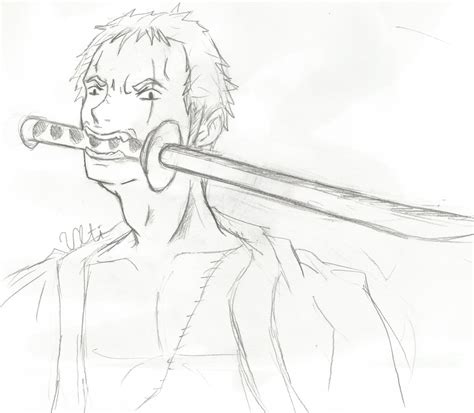 Roronoa Zoro Sketch By Theultione On Deviantart