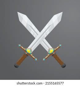 Crossed Swords Vector Isolated Icon Emoji Stock Vector (Royalty Free ...