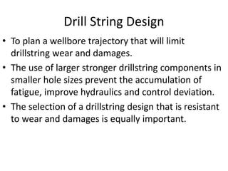 Drill String Bottom Hole Assembly Design Ppt