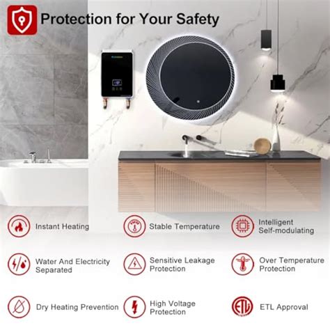 Tankless Water Heater Electric V On Demand Instant Hot Water Heater Digital Display Kw