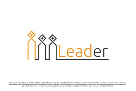 Leadership Logo Design Illustration Silhouette Of Person Leader Team