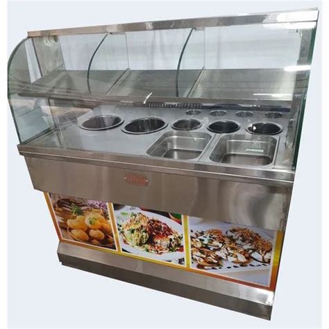 Stainless Steel Pani Puri Display Counter For Restaurant At In