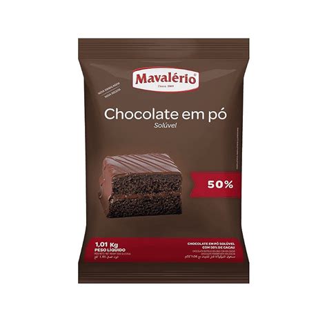 Chocolate em Pó 50 Cacau Pacote 1 001kg Mavalério Apréssia